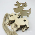 Creative wooden reindeer elk Christmas tree pendant home decoration handmade DIY pendant